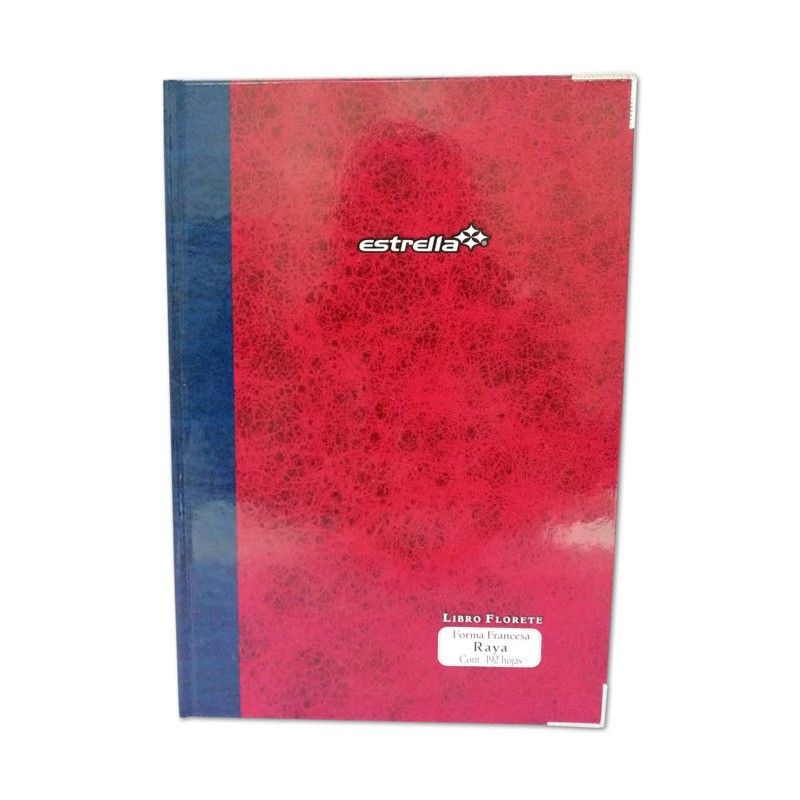 LIBRO FLORETE RAYA 192 HOJAS ESTRELLA FRANCESA
