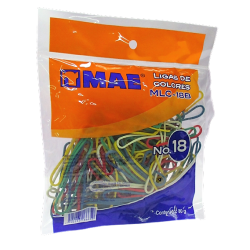 LIGA DE HULE DE COLORES MAE No 18