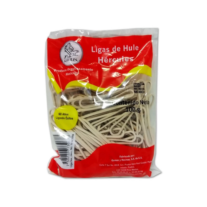 LIGA DE HULE NATURAL No 18 HERCULES 100GRS