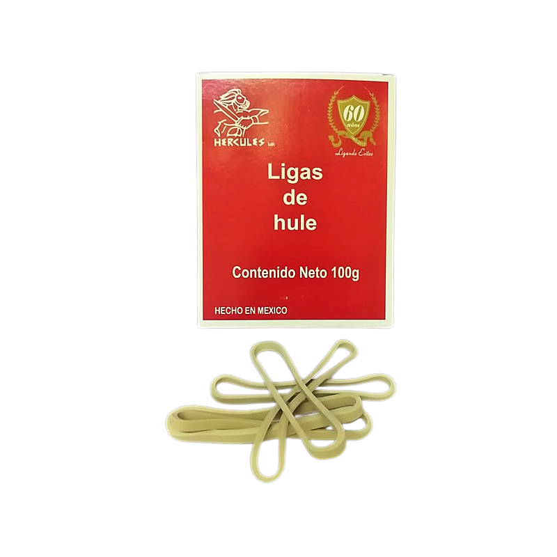 LIGA DE HULE NATURAL No 33 HERCULES EN CAJA