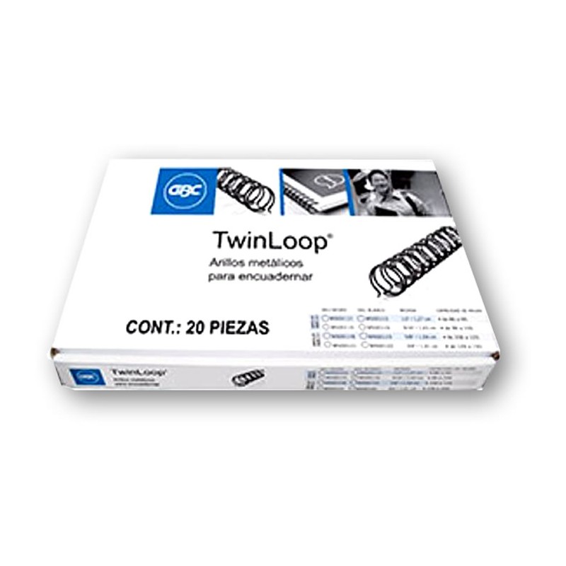 ARILLO TWIN LOOP DOBLE METALICO 7/16 PULGADAS COLOR NEGRO