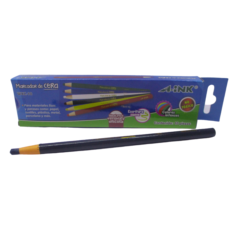 MARCADOR CERA AZUL A-INK
