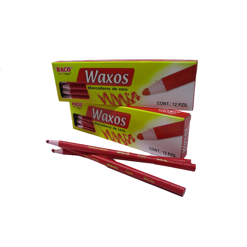 MARCADOR DE CERA ROJO WAXOS