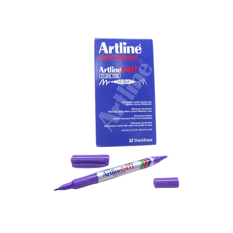 MARCADOR PERMANENTE DOBLE PUNTA MORADO ARTLINE