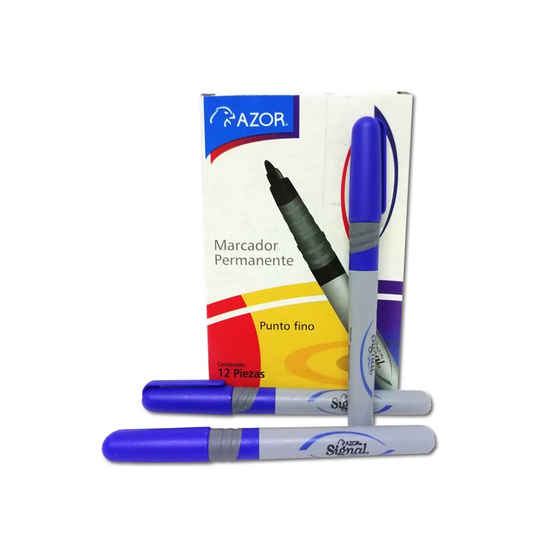MARCADOR PERMANENTE FINO AZUL