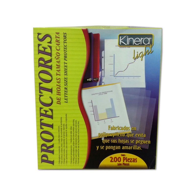 MICA PROTECTOR DE HOJAS KINERA LIGHT CON 200 PIEZAS