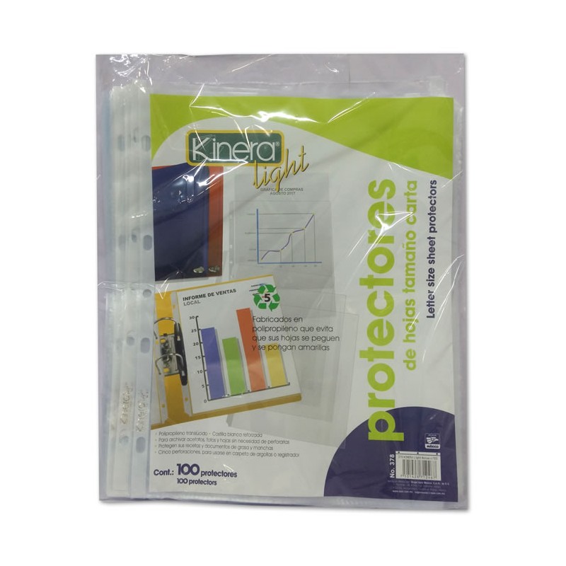 MICA PROTECTOR DE HOJAS KINERA LIGHT CON 100 PIEZAS