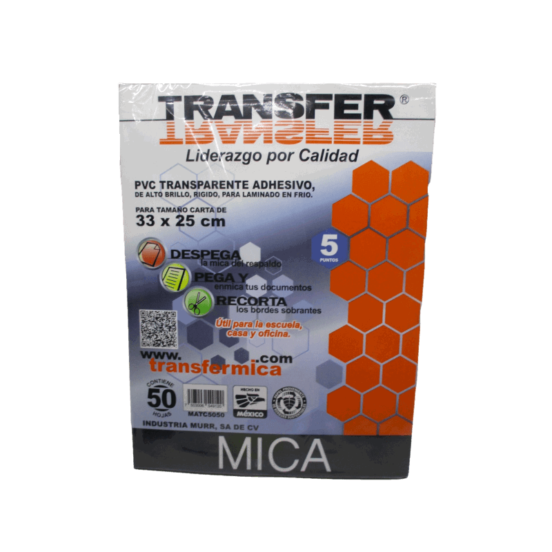 MICA TERMICA TRANSFER TAMAÑO CARTA