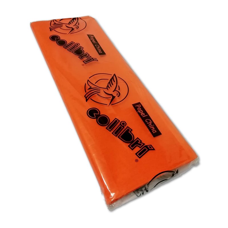 PAPEL CHINA COLIBRI NARANJA