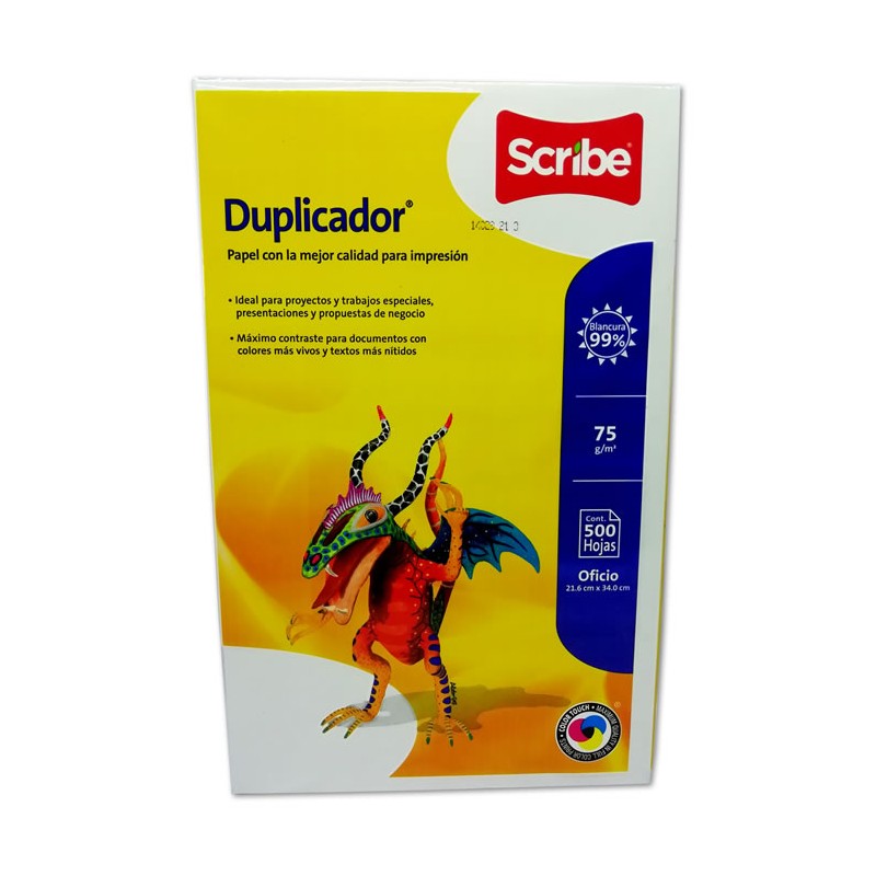 PAPEL DUPLICADOR BLANCO TAMAÑO OFICIO SCRIBE