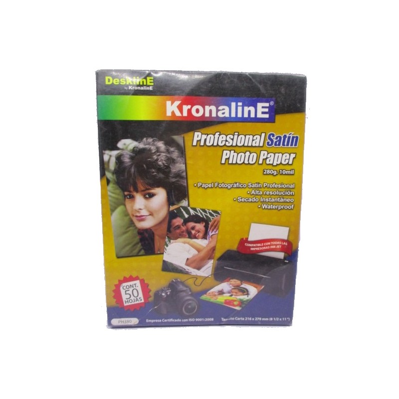 PAPEL FOTOGRAFICO SATIN PROFESIONAL KRONALINE TAMAÑO CARTA