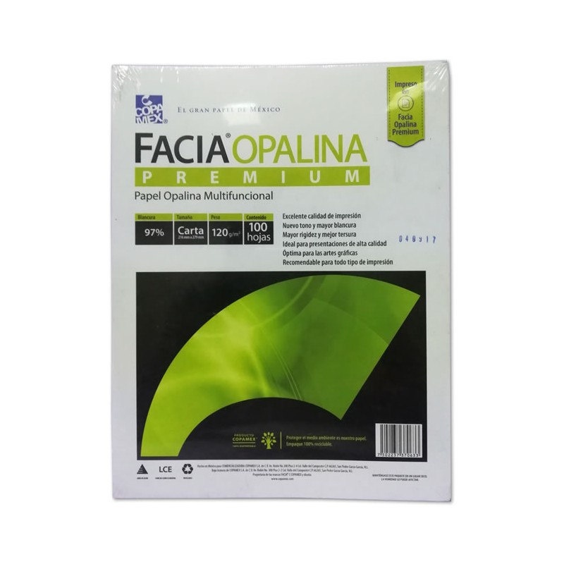 PAPEL OPALINA BLANCA FACIA BOND