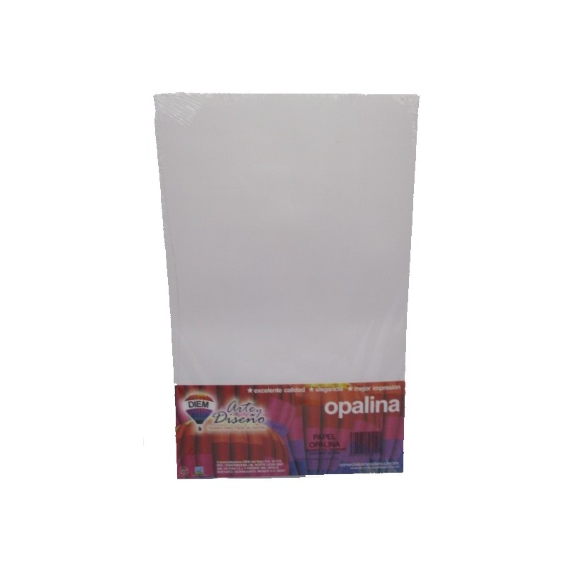PAPEL OPALINA BLANCA TAMAÑO OFICIO DIEM