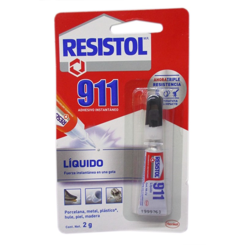 PEGAMENTO INSTANTANEO RESISTOL 911 TRANSPARENTE