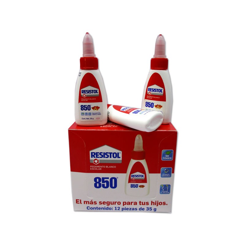 PEGAMENTO LIQUIDO BLANCO ESCOLAR RESISTOL 850 35 GRAMOS