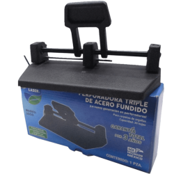 PERFORADORA TRIPLE DE ACERO FUNDIDO