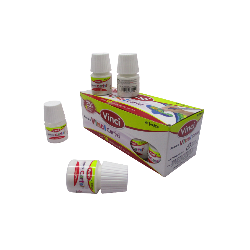 PINTURA VINCI 25ML COLOR BLANCO PARA LETREROS