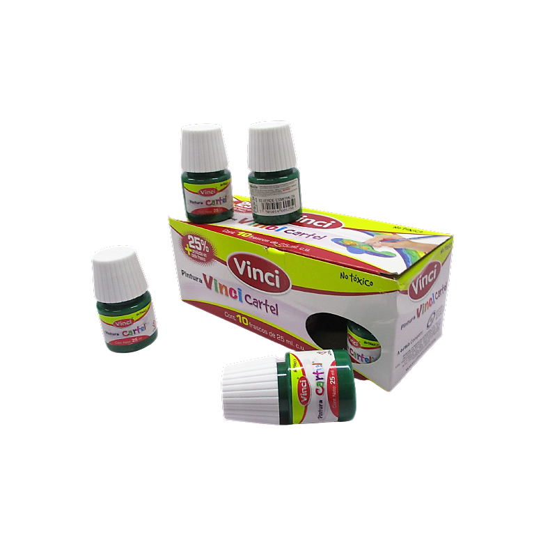 PINTURA VINCI 25ML COLOR VERDE ESMERALDA