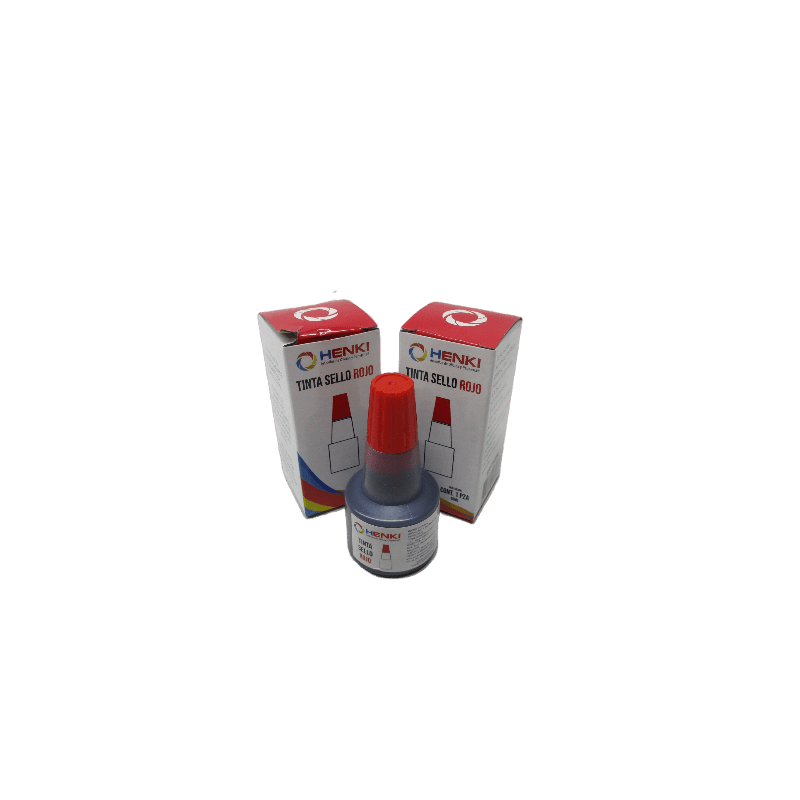 TINTA PARA SELLOS ROJA 30 ML HENKI