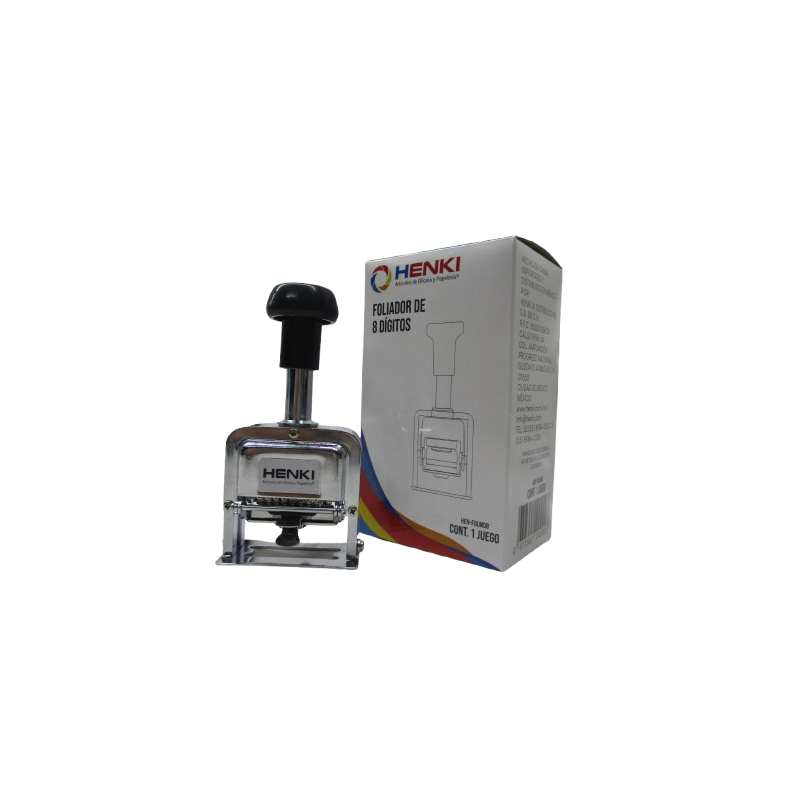 FOLIADOR METALICO 8 DIGITOS HENKI