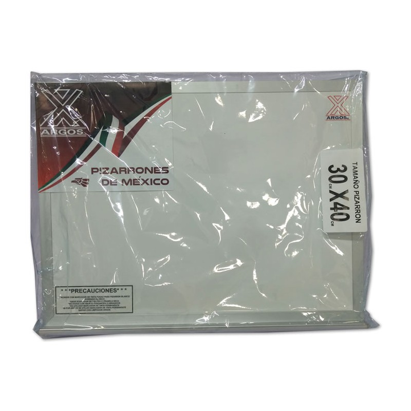 PIZARRON BLANCO ARGOS 30 CENTIMETROS X 40 CENTIMETROS