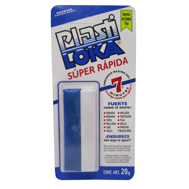 PLASTILOKA EPOXICA SUPER RAPIDA 20 GRAMOS