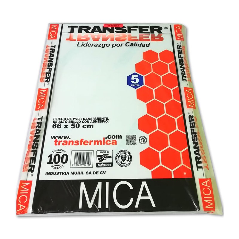 MICA ADHERIBLE TRANSFER DE 5 PUNTOS
