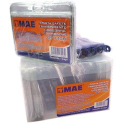 PORTA GAFETE TRANSPARENTE CON BROCHE MAE