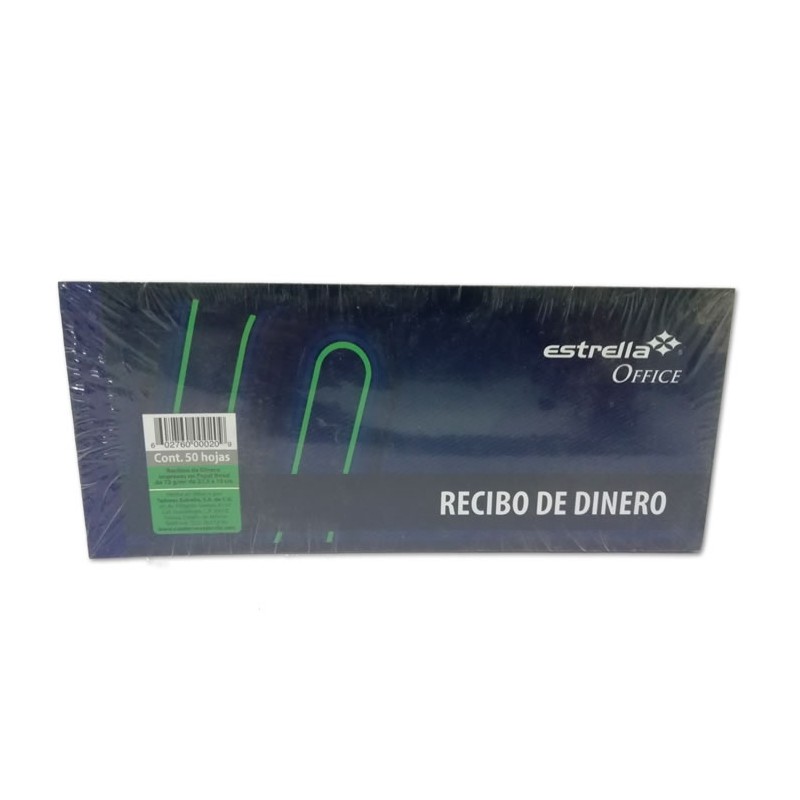 BLOCK RECIBO DE DINERO ESTRELLA
