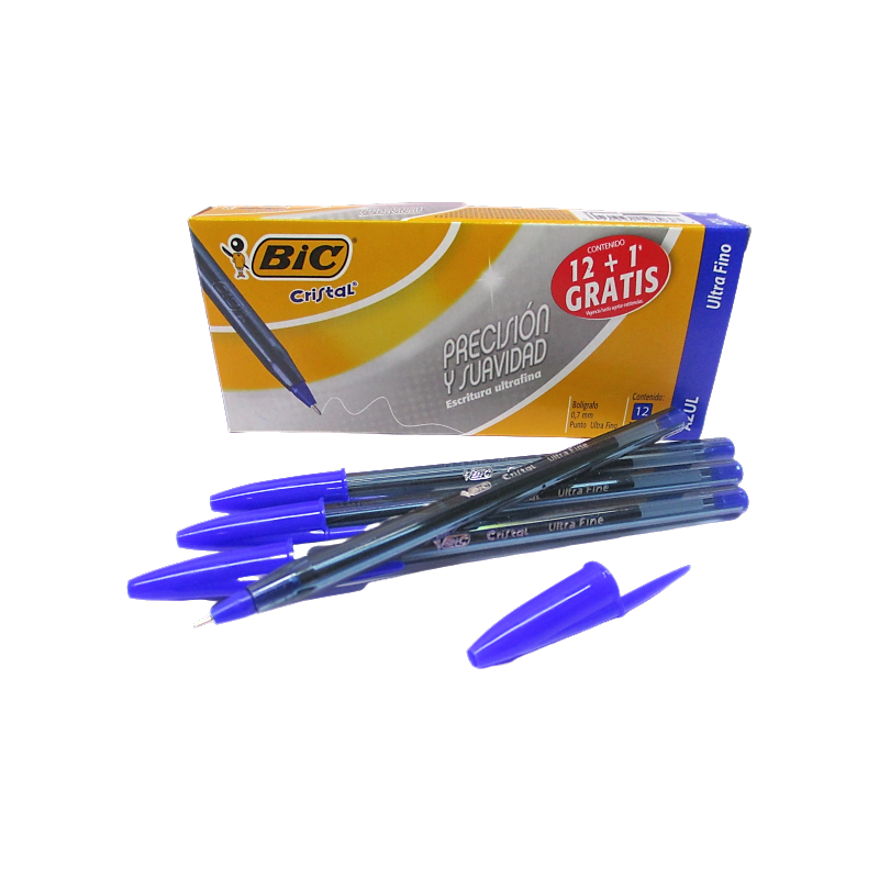 BOLIGRAFO BIC CRISTAL AZUL ULTRAFINO