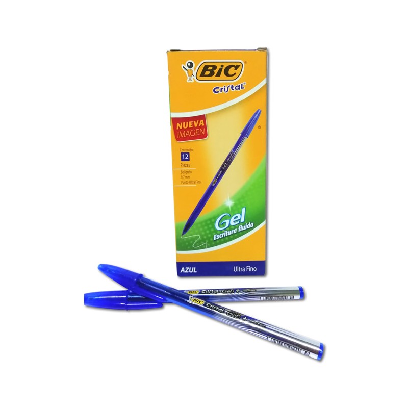 BOLIGRAFO BIC CRISTAL GEL AZUL