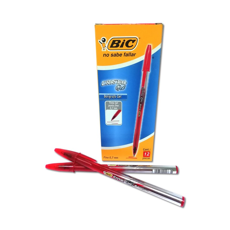 BOLIGRAFO BIC CRISTAL GEL ROJO