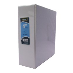 CARPETA BLANCA PANORAMICA KINERA T/CARTA HERRAJE D 4 PULGADAS