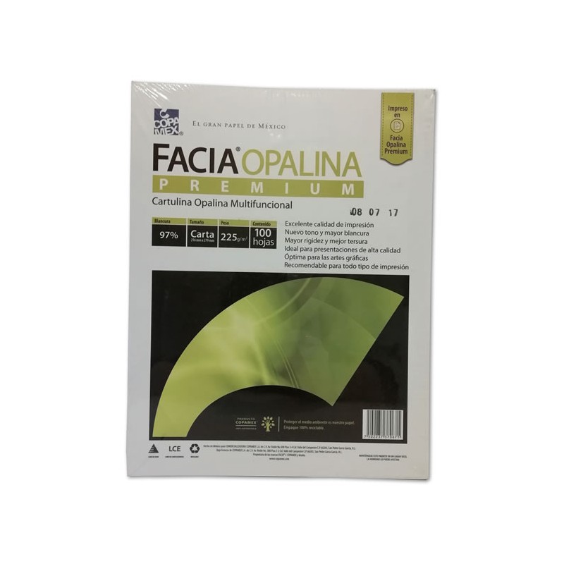 CARTULINA OPALINA BLANCA FACIA BOND