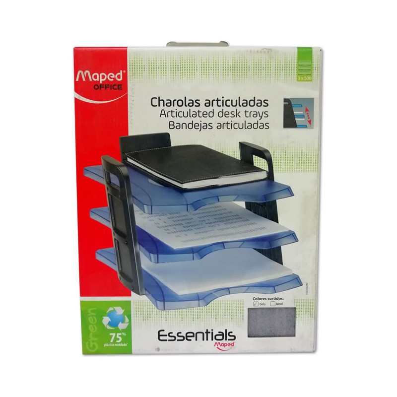 CHAROLA ARTICULADA 3 NIVELES CARTA MAPED