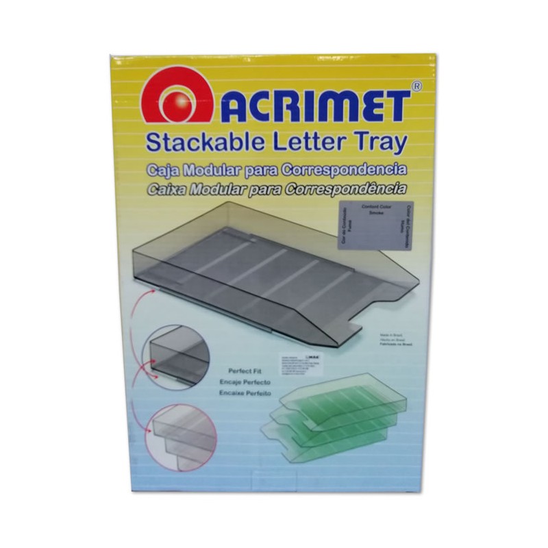 CHAROLA MODULAR DE ACRILICO PARA CORRESPONDENCIA ACRIMET